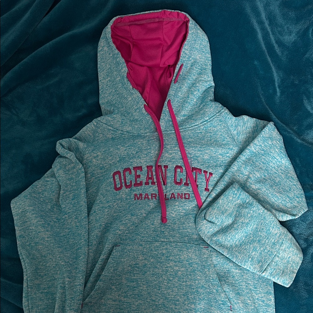 Ocean City Maryland Women's Blue and Pink Hoodie